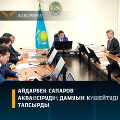 АЙДАРБЕК САПАРОВ АКВАӨСІРУДІҢ ДАМУЫН КҮШЕЙТУДІ ТАПСЫРДЫ