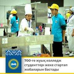 700-ге жуық колледж студенті жеке стартап жобаларын бастады