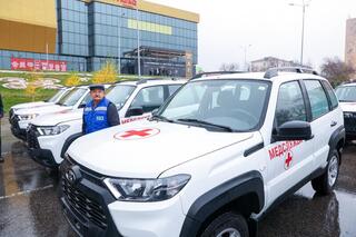 Жамбыл облысында медицина мекемелеріне 20 жаңа автокөлік табысталды