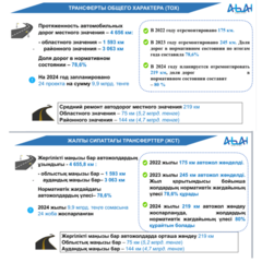 2024 жылы жергілікті маңызы бар 219 шақырым жолға жөндеу жұмыстарын жүргізу жоспарлануда