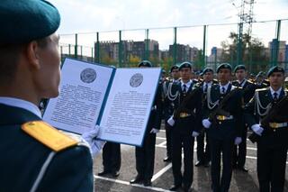 Сағадат Нұрмағамбетов атындағы әскери колледждің 90 кадеті әскери ант қабылдады