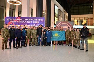 Астанада дзюдодан шеберлер арасындағы әлем чемпионатының күміс жүлдегерін қарсы алды