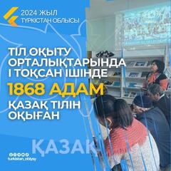 ТҮРКІСТАН: ТІЛ ОҚЫТУ ОРТАЛЫҚТАРЫНДА І ТОҚСАН ІШІНДЕ 1868 АДАМ ҚАЗАҚ ТІЛІН ОҚЫҒАН